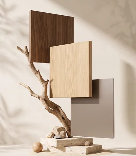 Decorative wooden surface