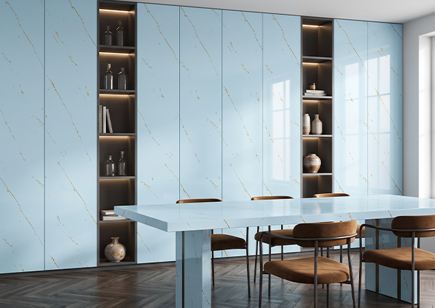 Acrylic surfaces for modern kitchen interiors