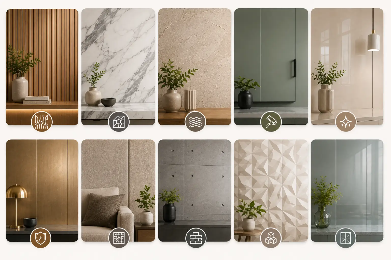 Types of decorative surface Solution